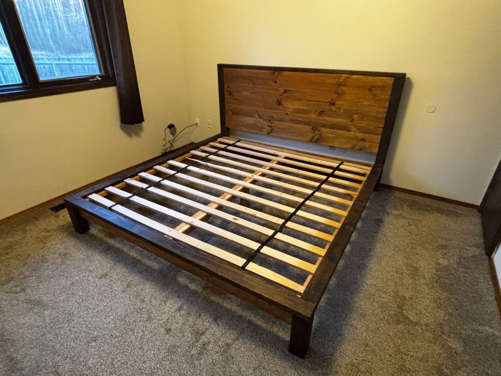 King size custom built bed frame - photo 1 of 4