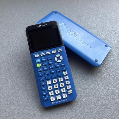 TI-84 Plus CE Calculator, Blue, Great Shape