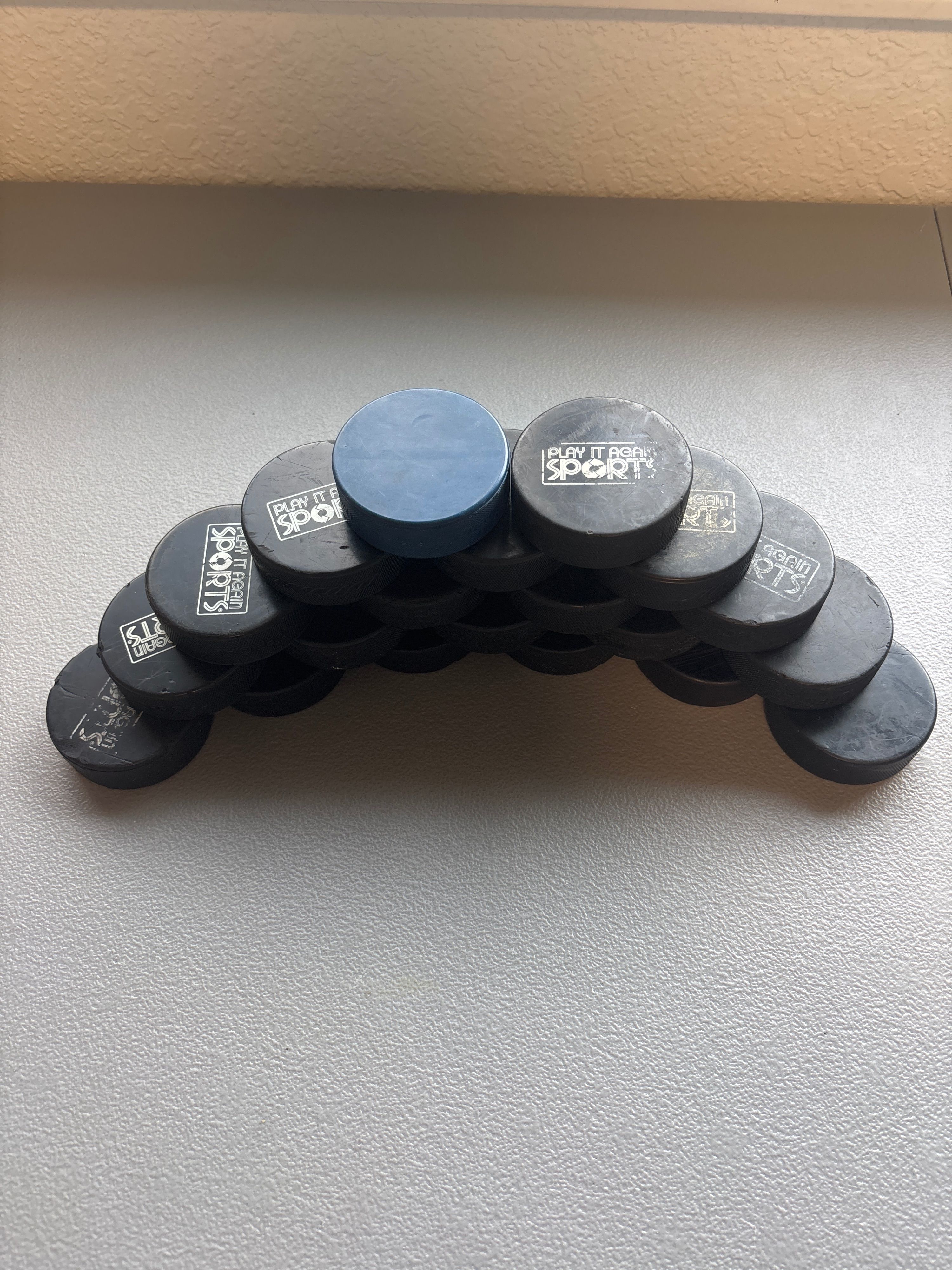 20 Used Hockey Pucks for Practice