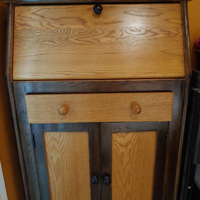 Oak Secretary Desk, Newly Stained, $200