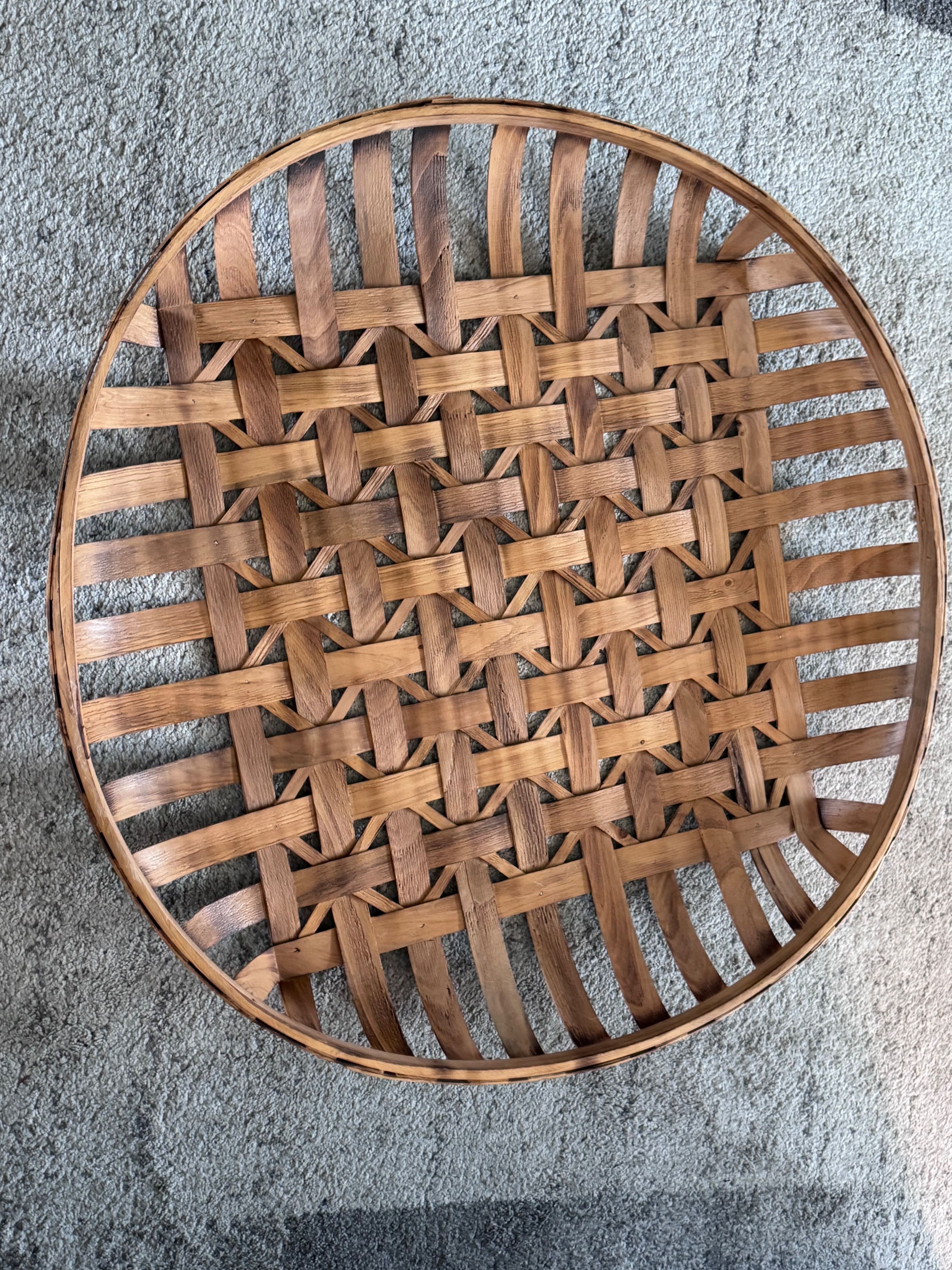 Large Decorative Tobacco Basket 